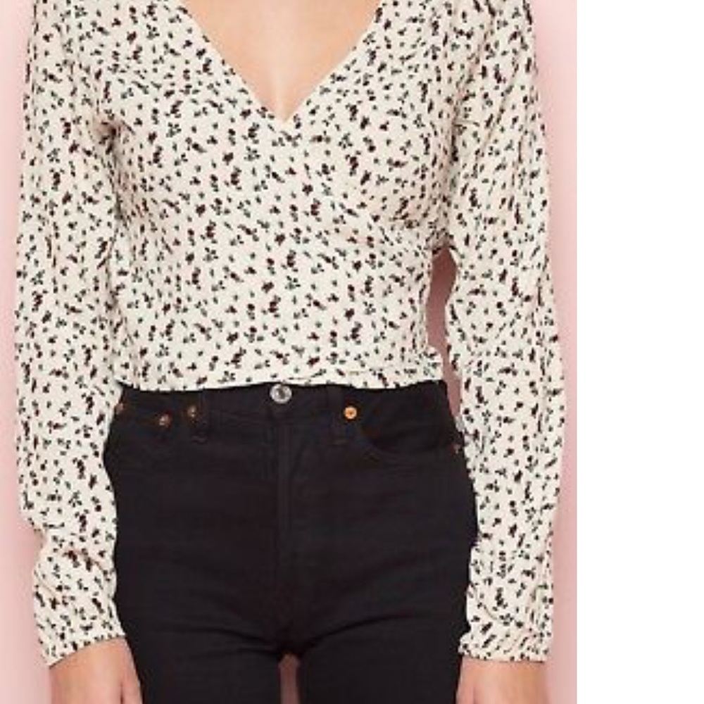 Brandy Melville Floral Wrap Top